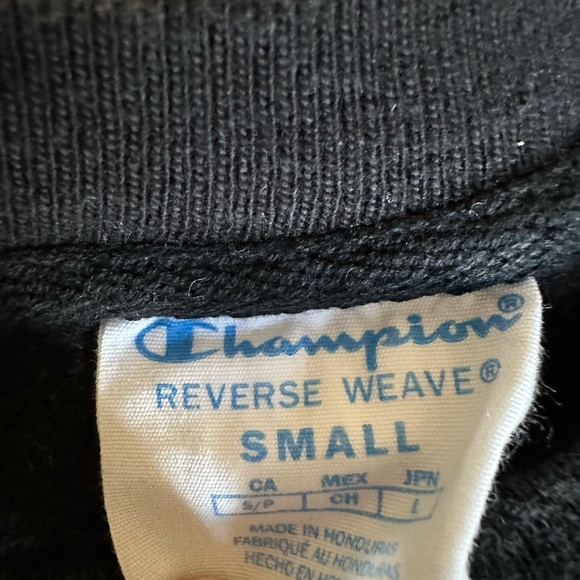Vtg Champion Reverse Weave Black Sweatshirt ,S. Big Block Letter 3D. Rare, - Picture 5 of 10